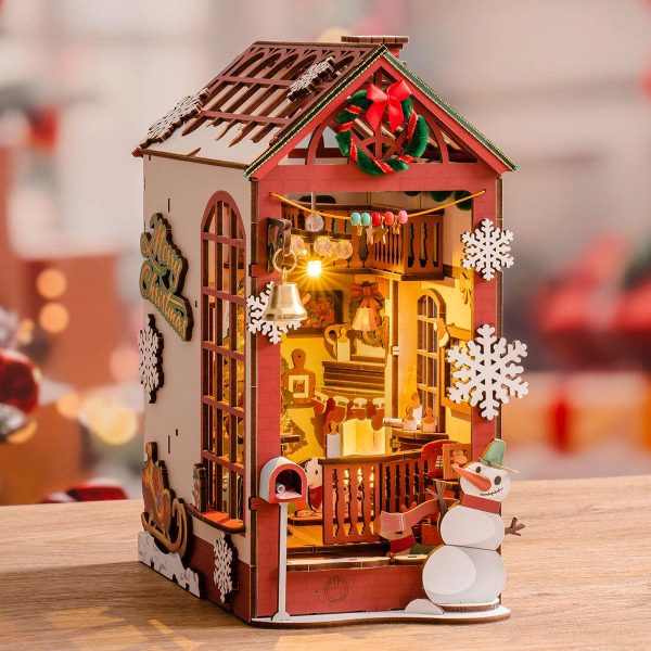 Scène de Noël en bois 3D
