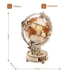 globe décoratif lumineux bois