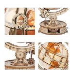 assemblage globe lumineux bois