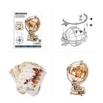 puzzle globe 3D en bois