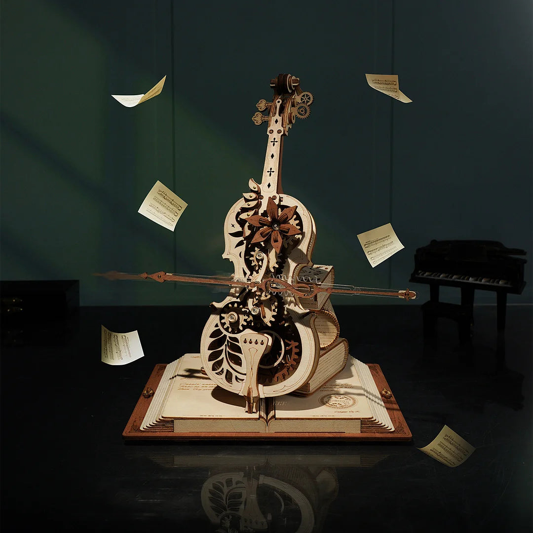 violoncelle magique en bois