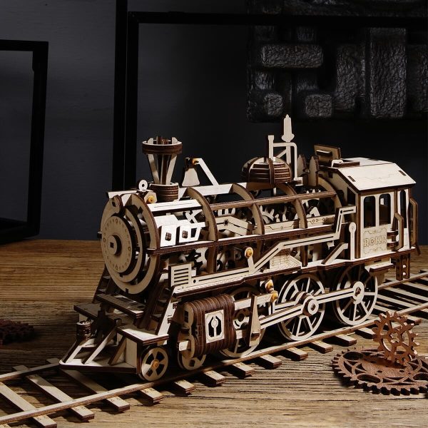 locomotive en bois 3D