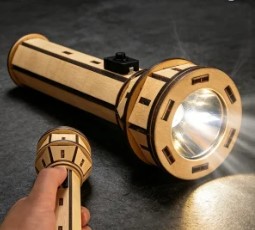 Puzzle 3D bois Lampe torche
